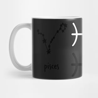 Pisces Star Sign Symbol and Constellation Sticker Pack Mug